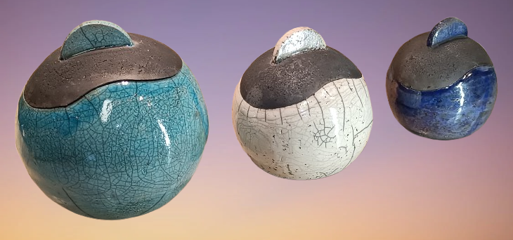 Les "Boules à sel RAKU" . Fabrication artisanale 