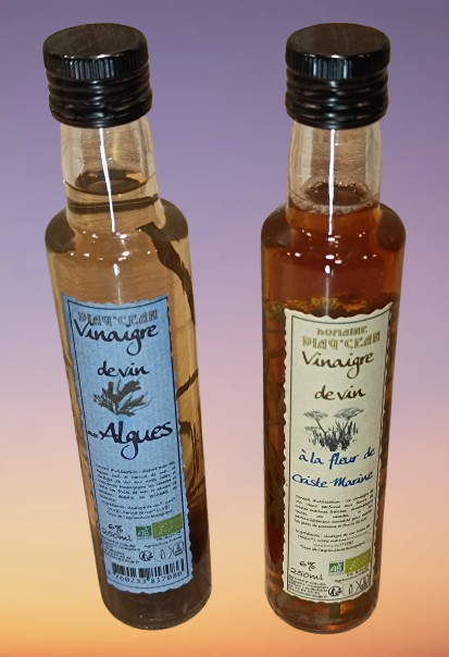 Les vinaigres bio - aux Algues - à la fleur de Criste Marine